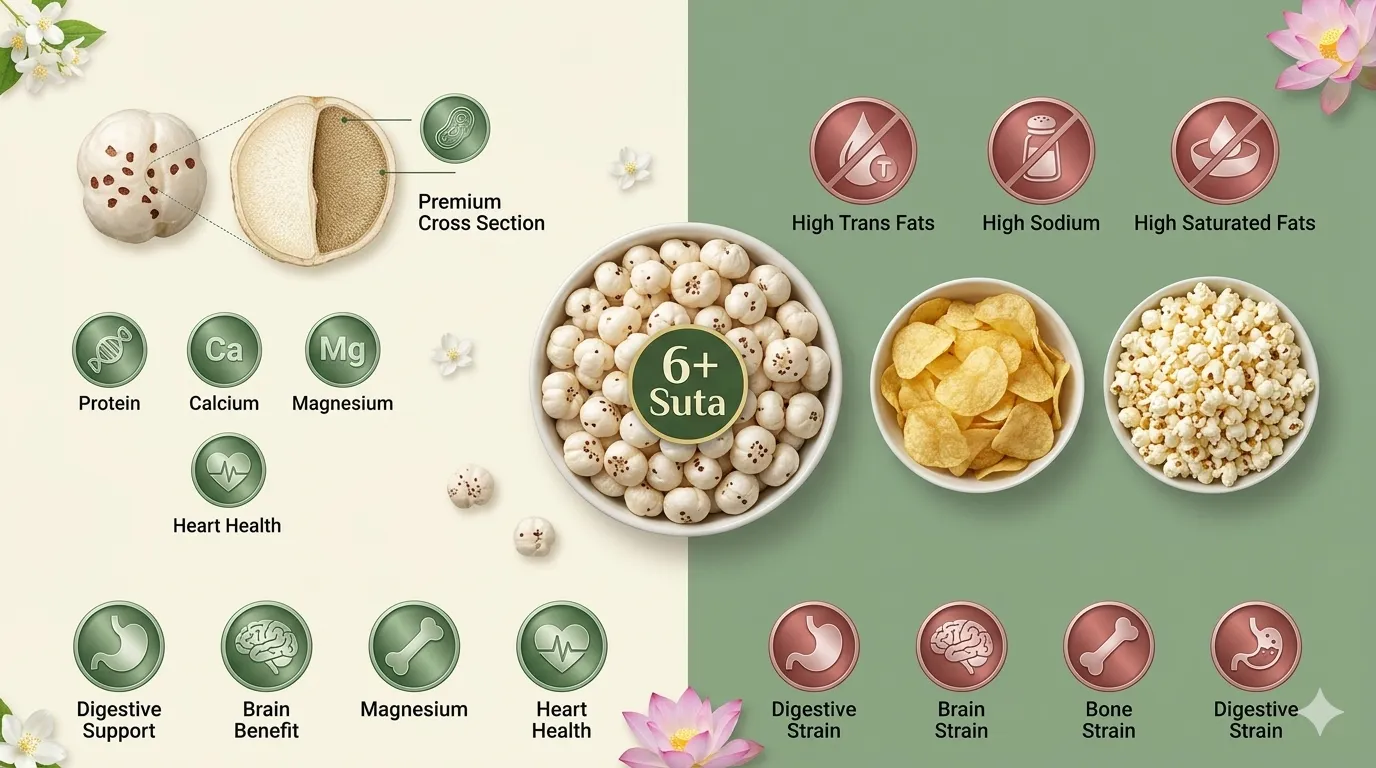 Makhana vs Potato Chips Comparison